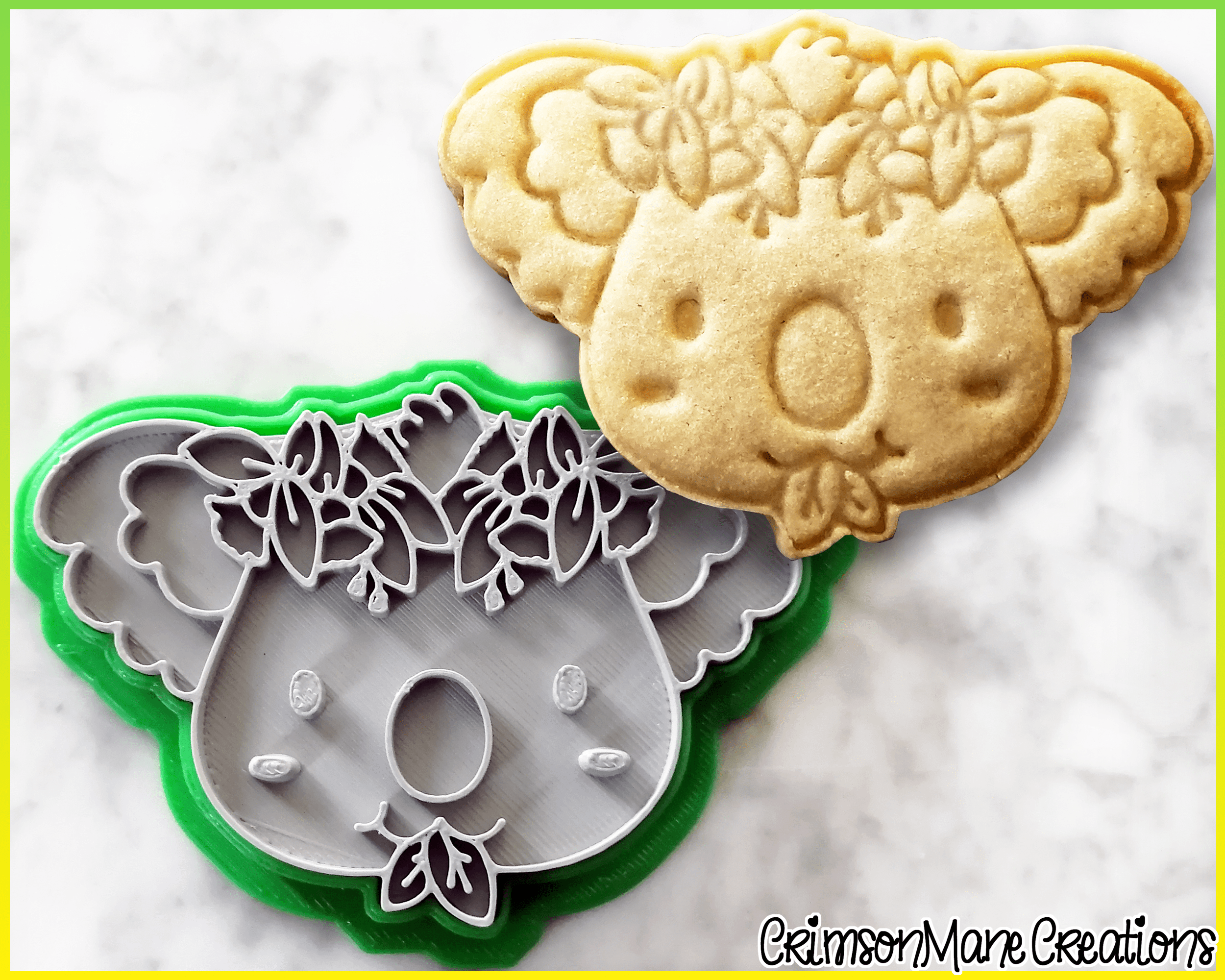 Koala Flower Crown Cookie Cutter - Image 2